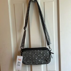 NWT Lug crossbody in houndstooth with dog print inside